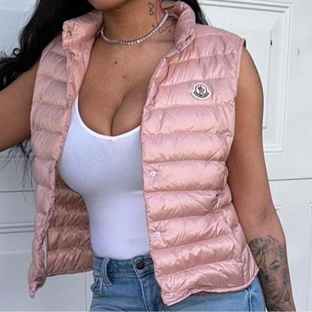 Moncler Light Pink Quilted Vest